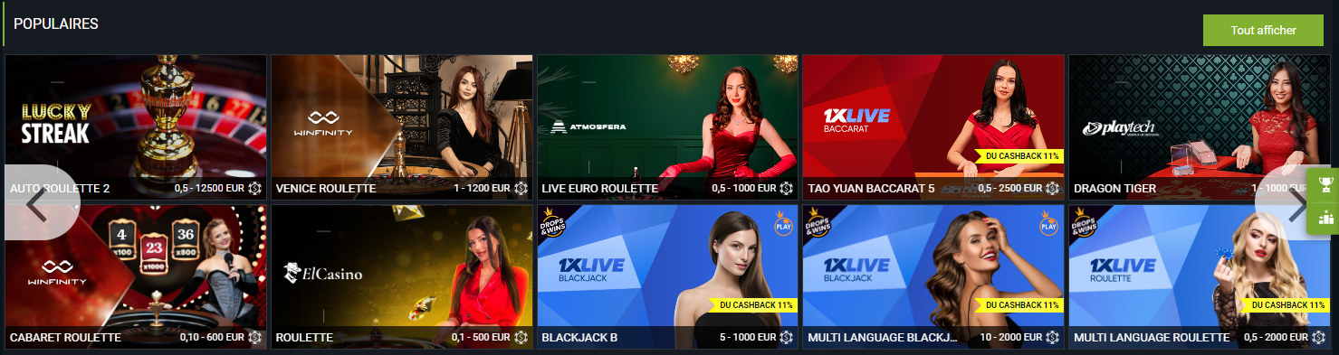 XBet Casino et Croupier en Direct Jeux Gratuit en France