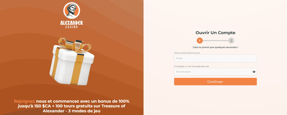 Inscription au Alexander Casino AlexanderCasino Connexion Après l'Inscription en France