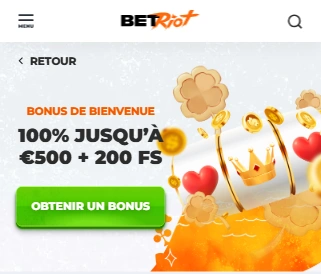 Obtenir no Deposit Bonus au RiotBet Casino Aujourd’hui