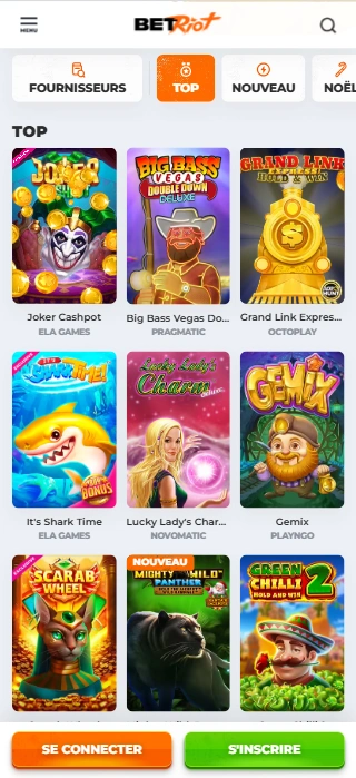 Essayer de Jouer Top Jeux en Casino Bet-Riot en Ligne