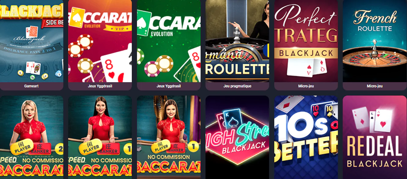 Cabarino Casino en ligne revue Jeux de table pour de l'argent réel 