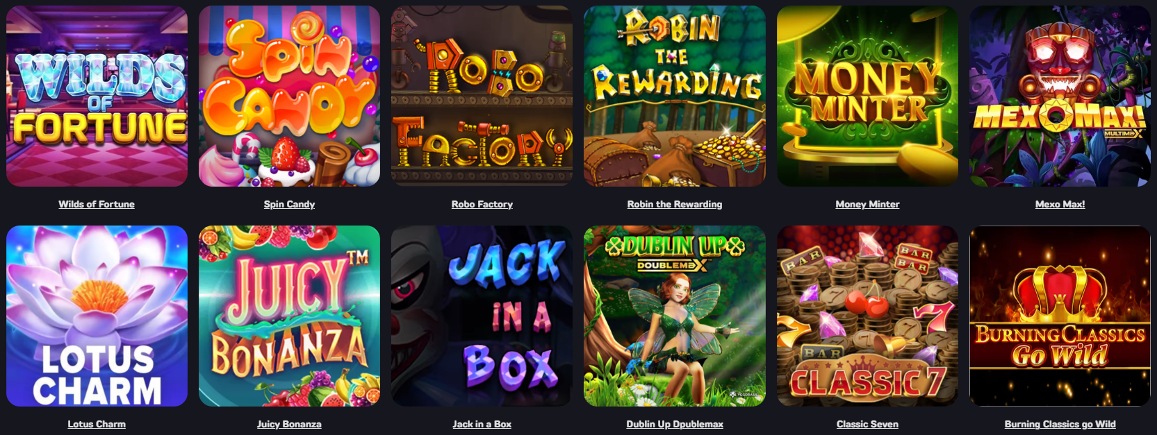 Slots au Cashpot Casino Top Machines à Sous Lobby sur CashPot Casino Francophone