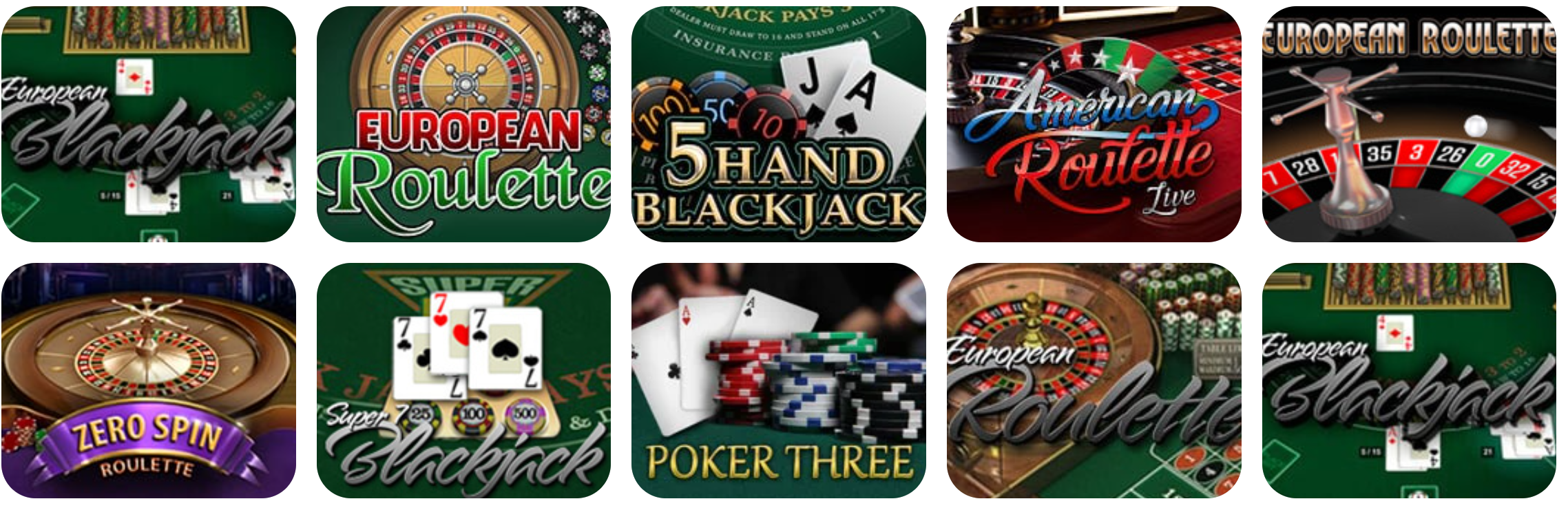 Fantastik Casino lobby section des jeux de table