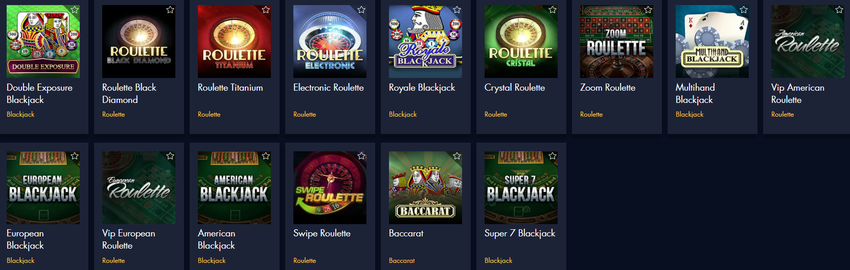 Avis de Traditionnelle Jeux de Cartes sur Internet au Europe Casino 777 FR