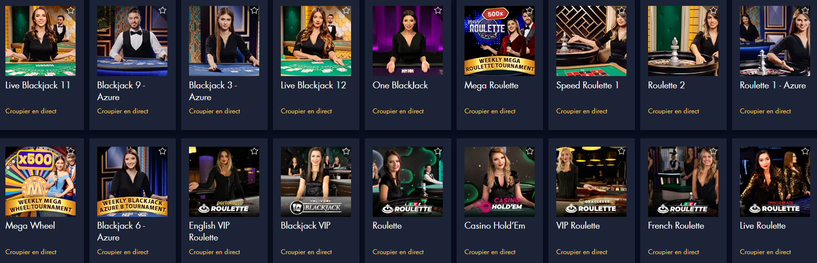 Connexion et Accédez à Jeux en Direct Proposés 777 Europe France