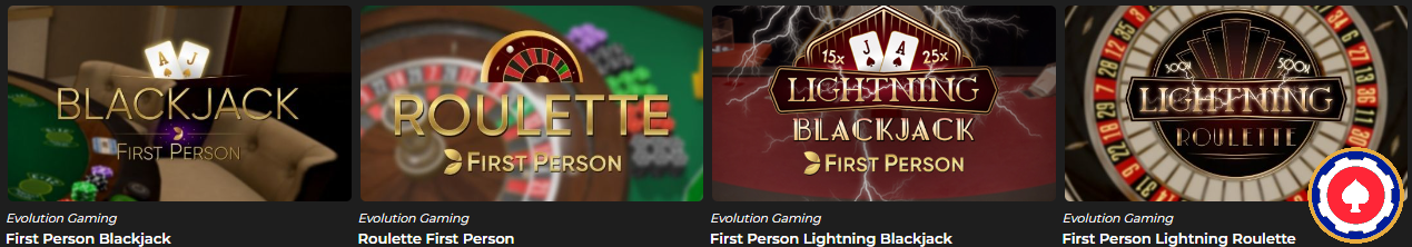 fournisseurs Jeux de table Extra : Blackjack, Roulette, Roulette, Sic Bo