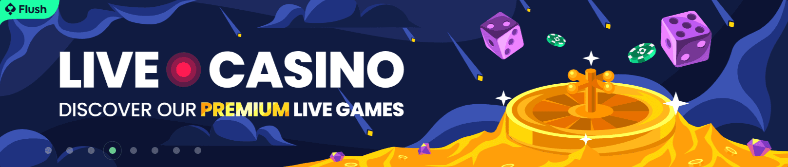 Croupier en Direct Jeux au Casino Flush FR