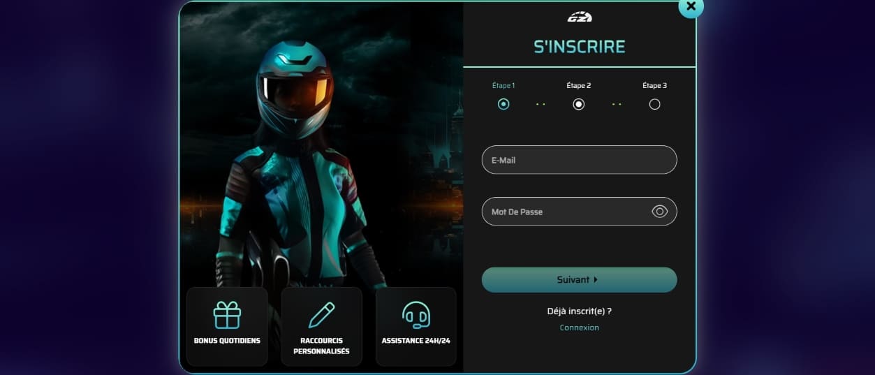 Rapide Connexion et Inscription à àGrandzRace Casino pour Jouer