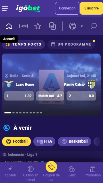 Sport en Casino Igo Bet Fiable Paris Sportifs au Casino Bet Igo pour les Joueurs Français