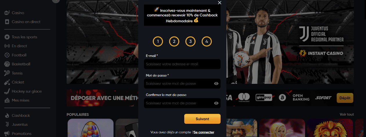 S'inscrire au Casino Instant Connexion et Inscription sur Casino Instant France 2025