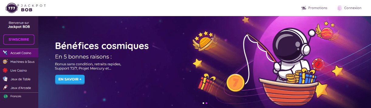 Casino BobJackpot en Ligne Francophone Avis