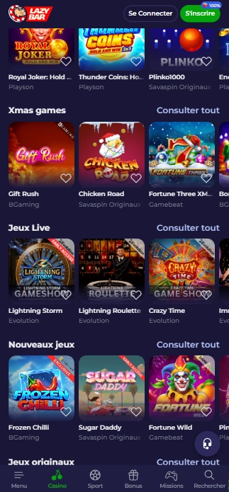 Jeux en Lazy-Bar Casino Top Jeux sur Casino LazyBar en Ligne pour le Plaisir