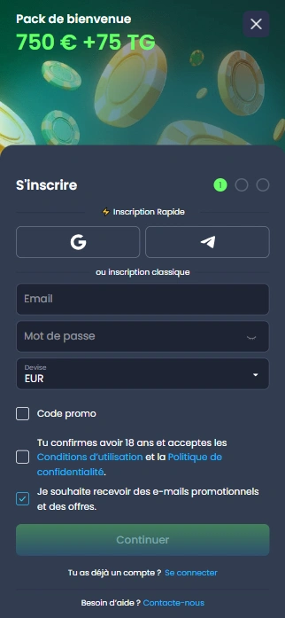 Connexion à BetMega Casino pour Jouer en France