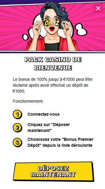 Profitez Bonus sans Dépôt en Zino Oh My Casino Online