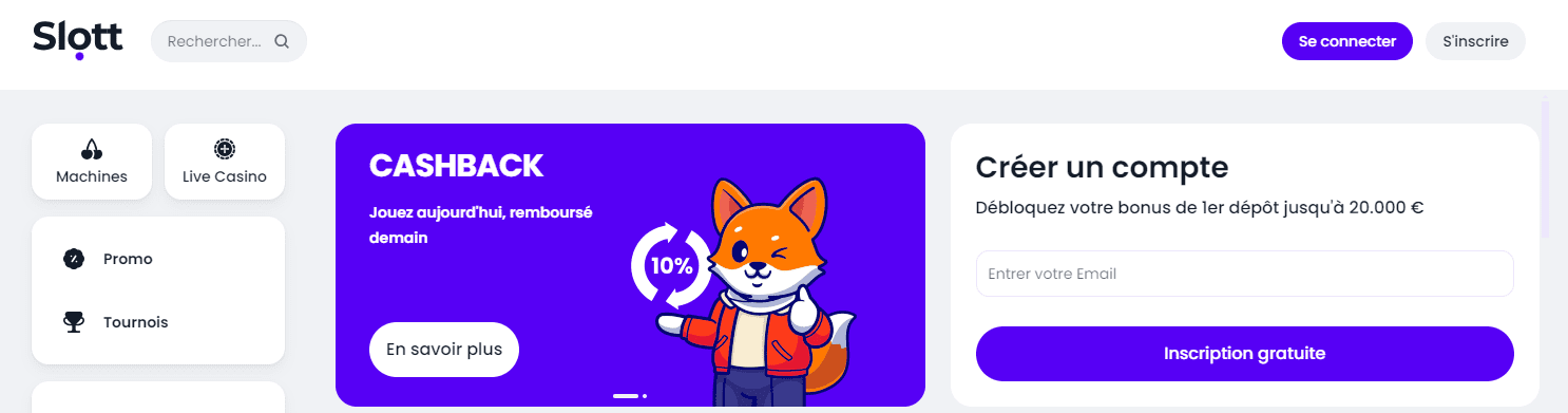 Avis de Slott Casino en Ligne en France