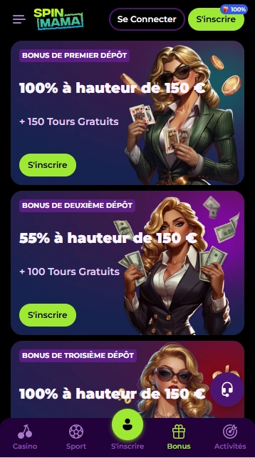 Profitez de Spin Mama Avis avec Bonus sans Dépôt pour Gagnants