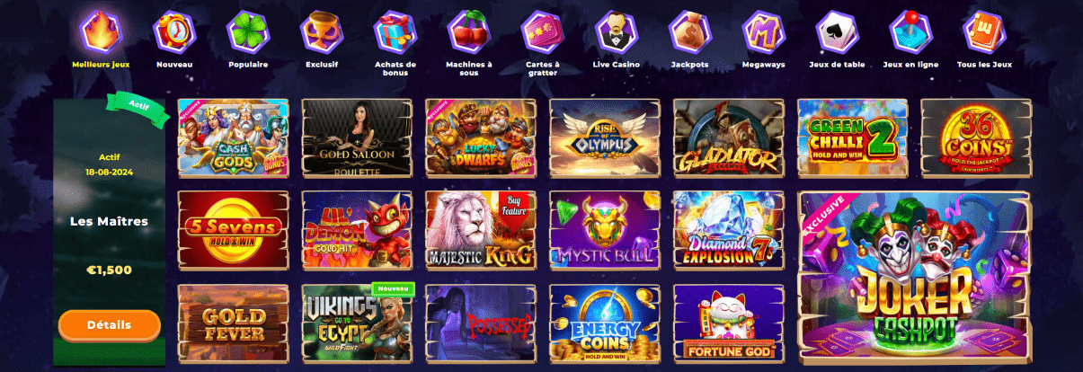 Casino Jeux au Wazamba Casino Avis des Meilleurs Jeux en Wazamba-Casino FR