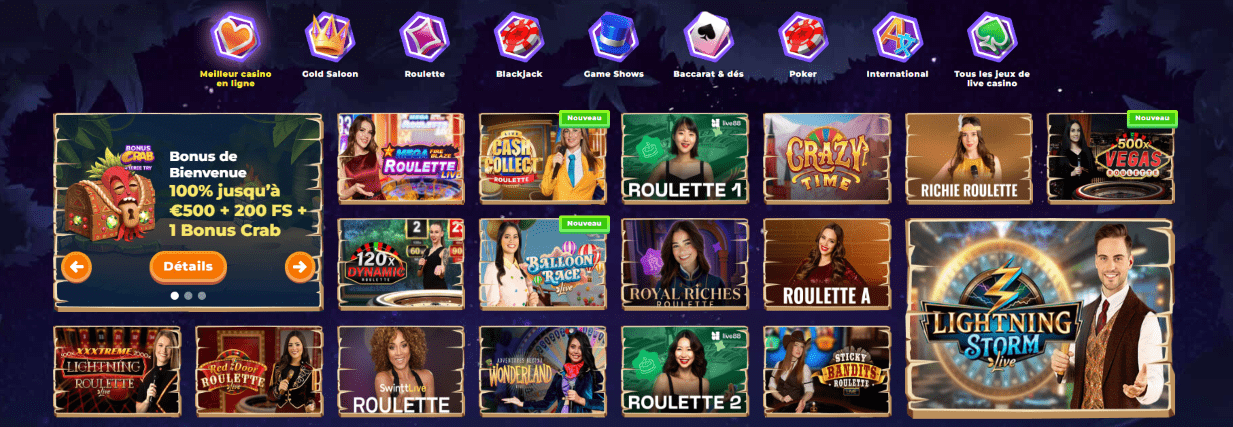 Live Casino Jeux au Wazamba Casino Super Casino-Wazamba Français - Avis Croupier en Direct Jeux