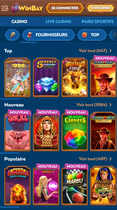 Découvrez des Top Machines à Sous au Casino Win Bay 3 pour Gagnants