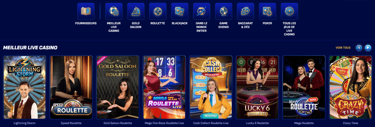 Top Live Casino Jeux en Ligne Wonaco Francophone